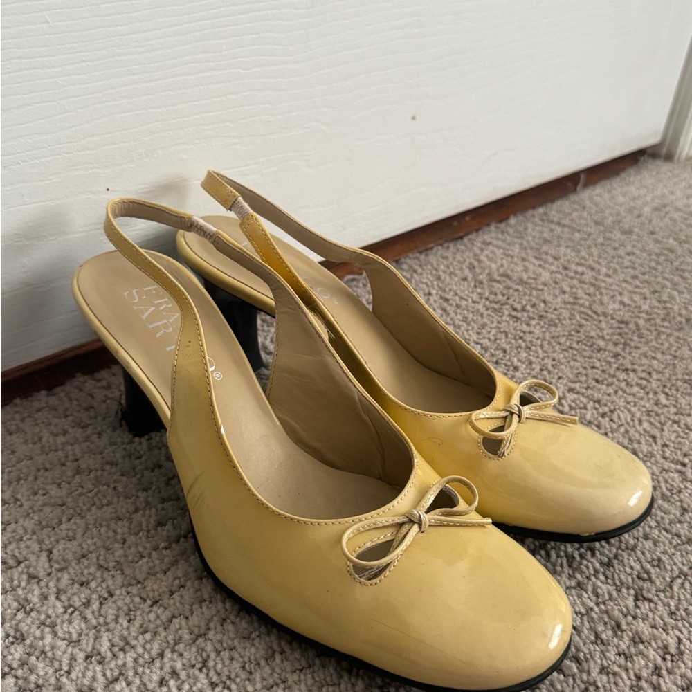 Yellow Slingback Heels